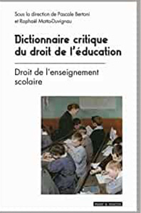 Dictionnaire critique du droit de l’éducation